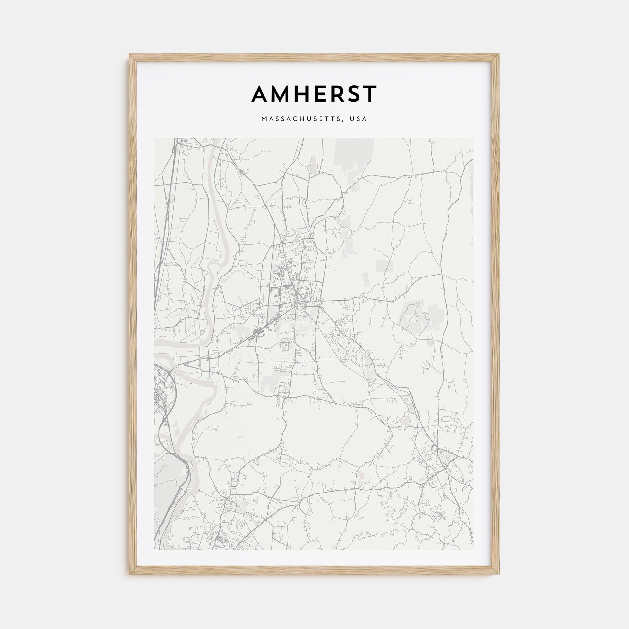 Amherst Map Portrait Poster