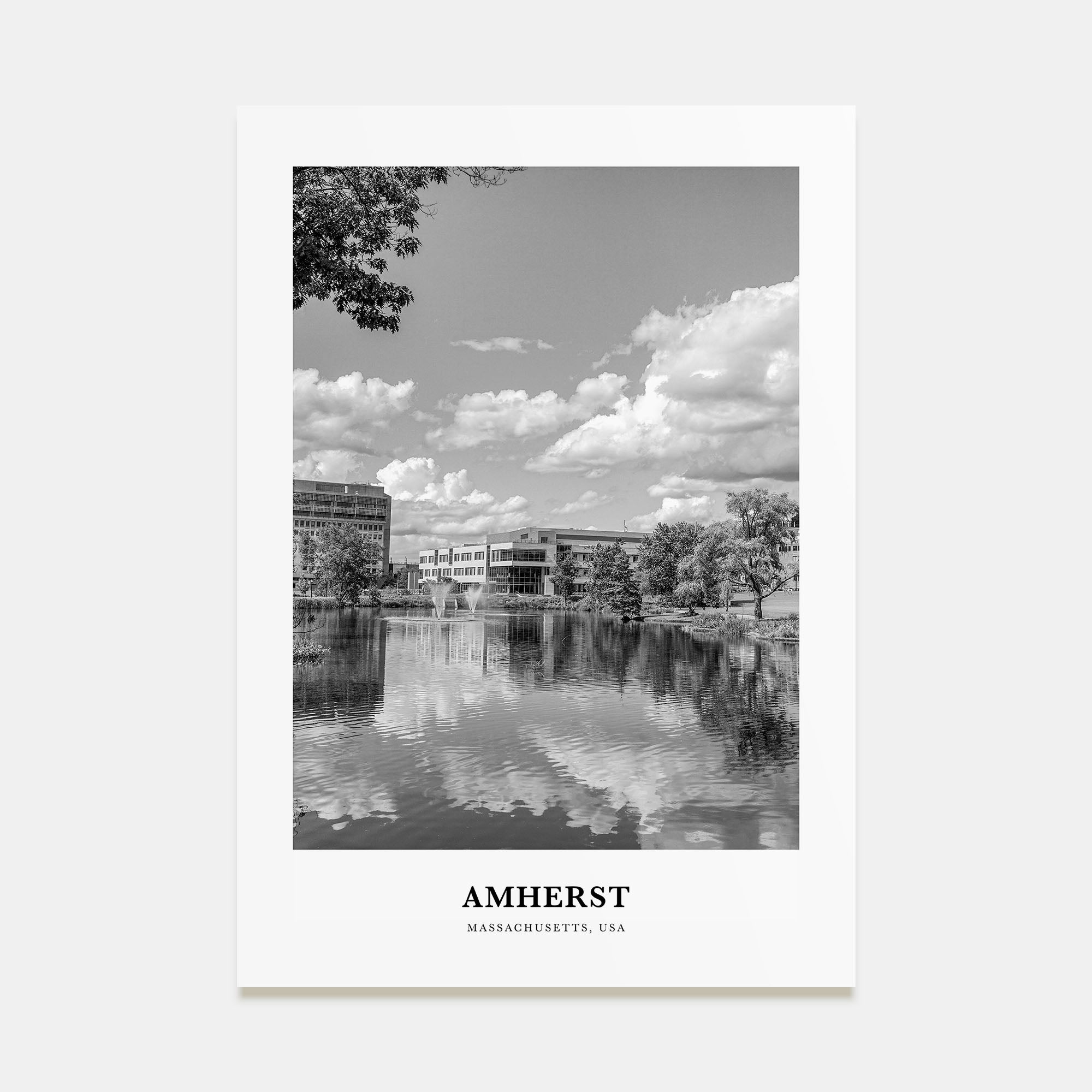 Amherst Portrait B&W Poster