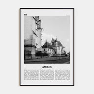 Amiens Travel B&W Poster
