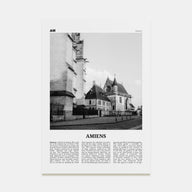 Amiens Travel B&W Poster