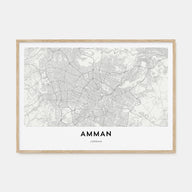 Amman Map Landscape Poster