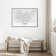 Amman Map Landscape Poster
