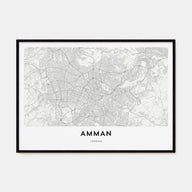 Amman Map Landscape Poster