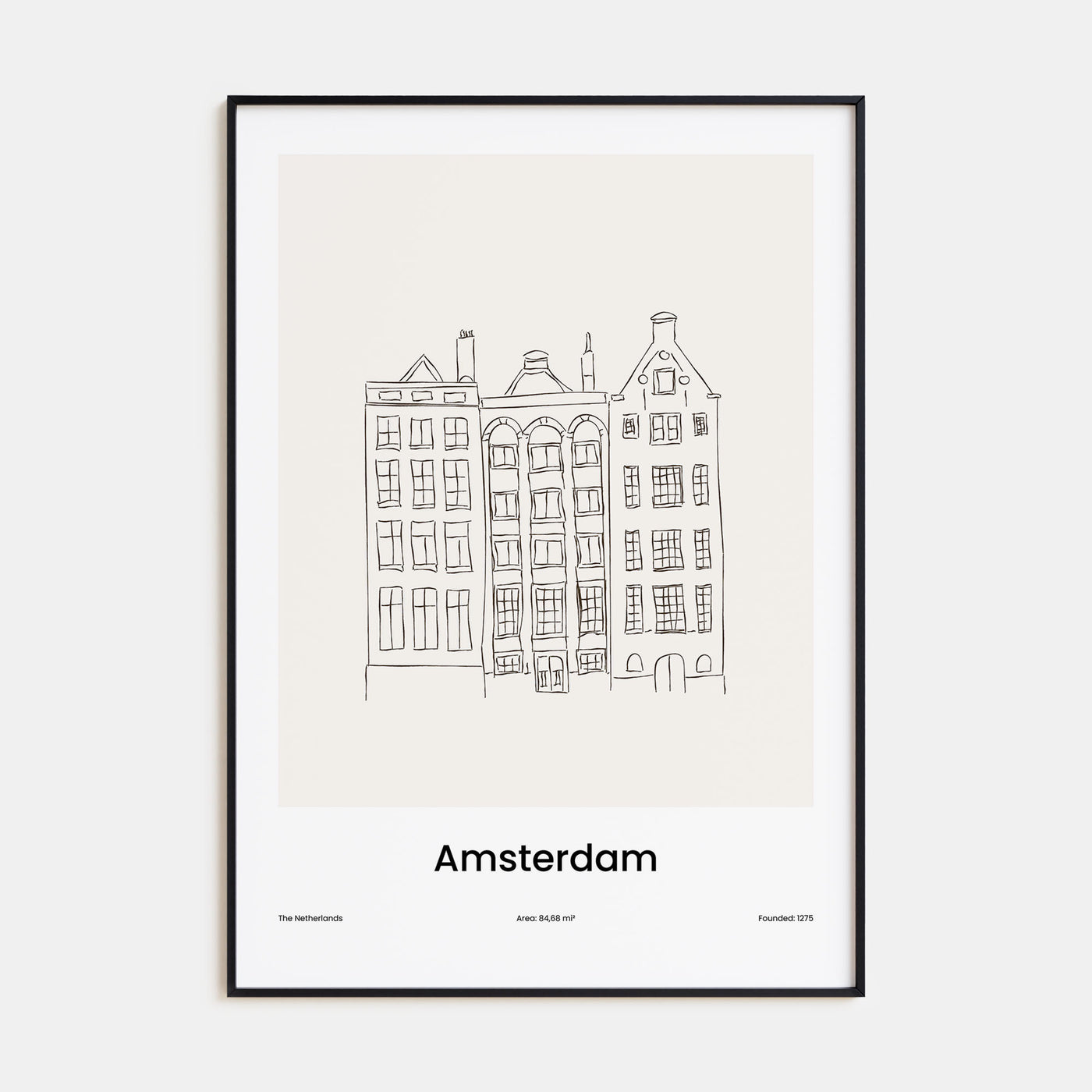 Amsterdam Drawn No 2 Poster