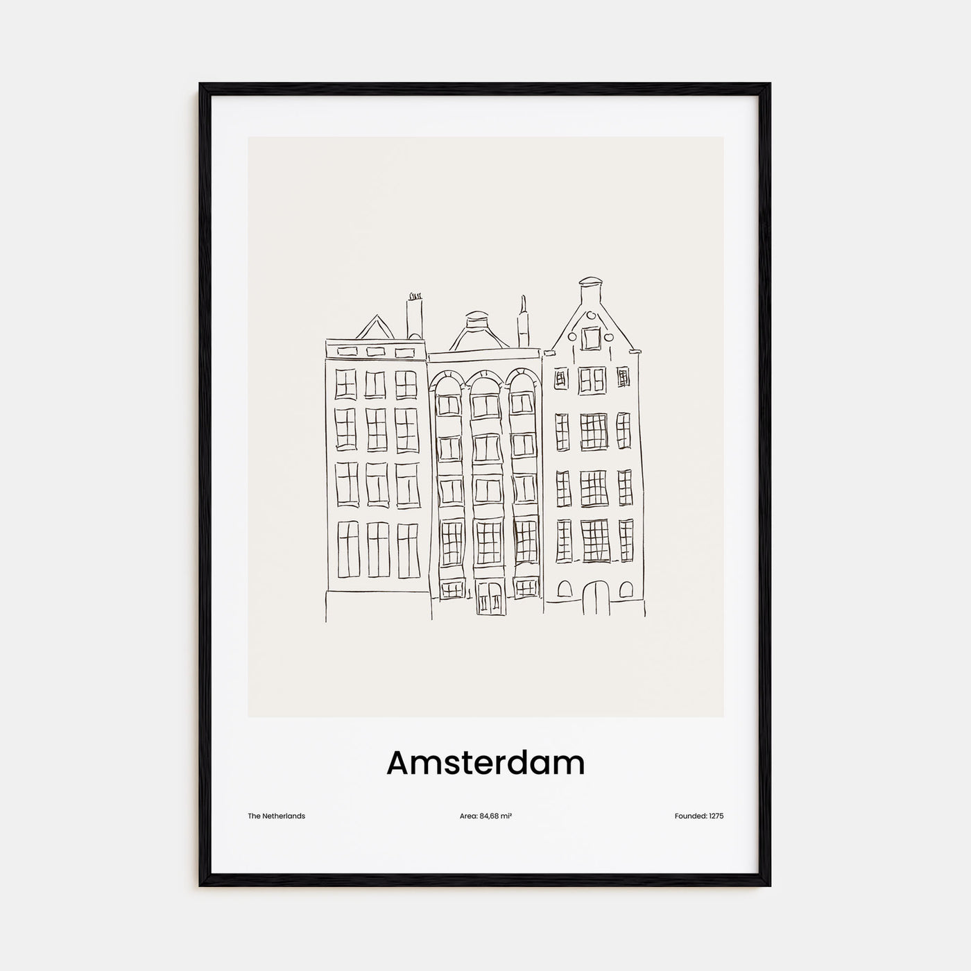 Amsterdam Drawn No 2 Poster