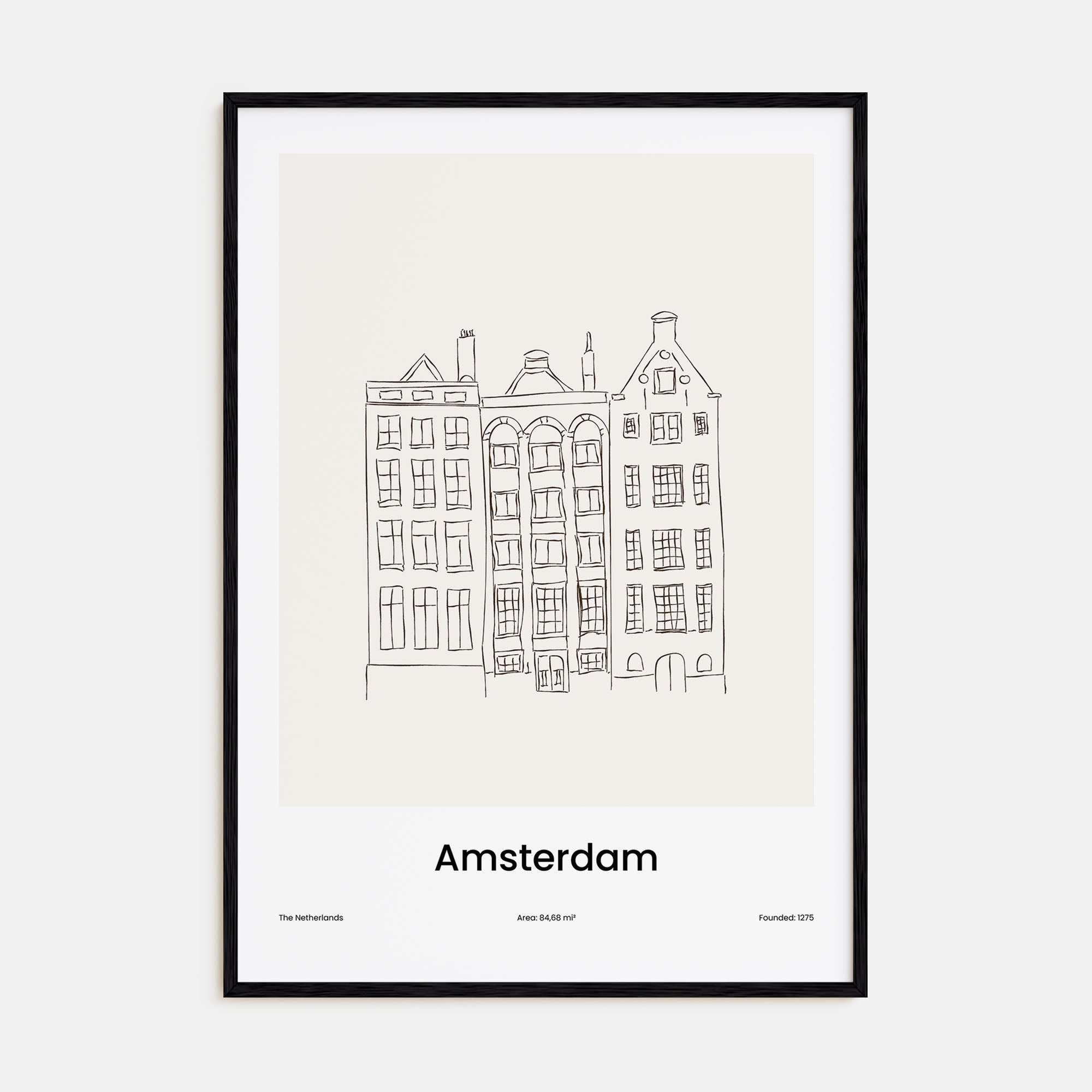 Amsterdam Drawn No 2 Poster