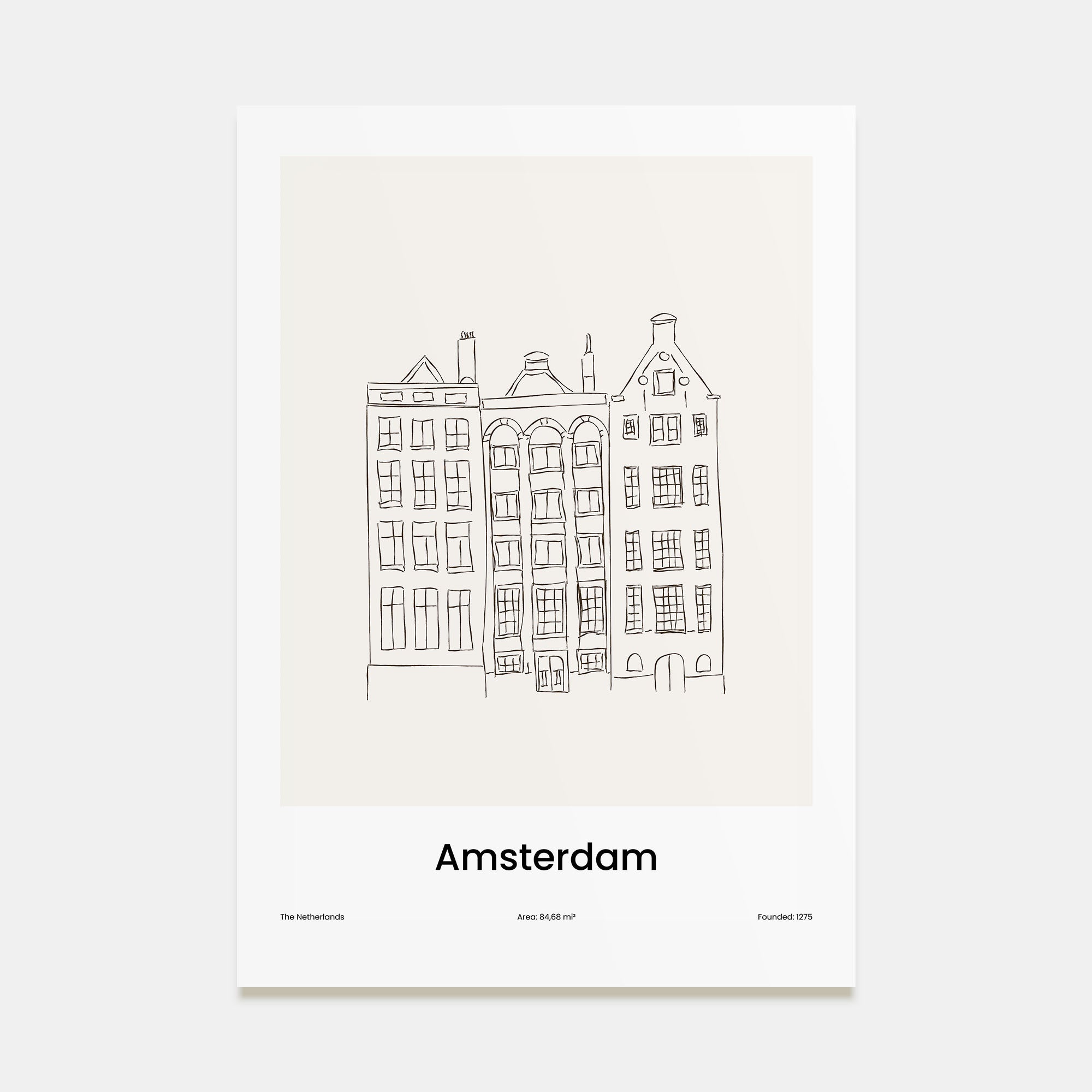 Amsterdam Drawn No 2 Poster
