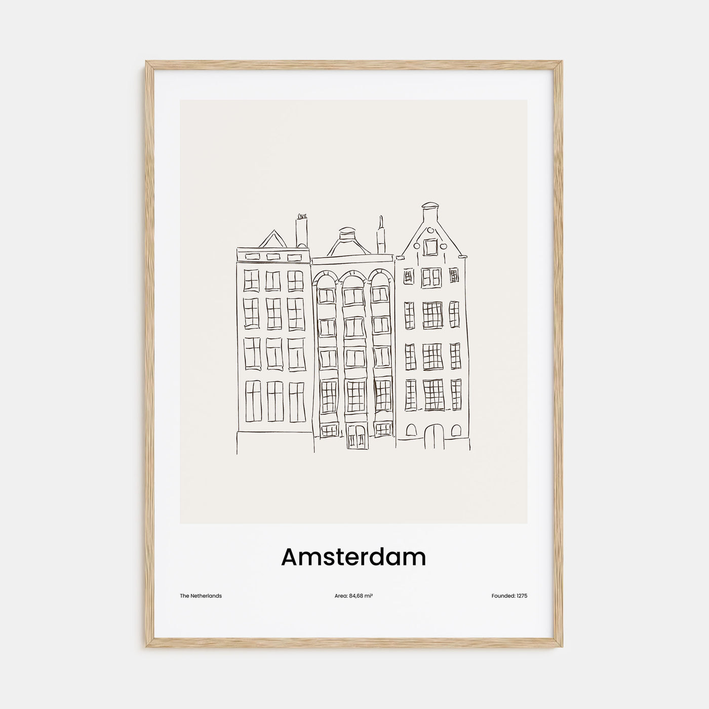 Amsterdam Drawn No 2 Poster