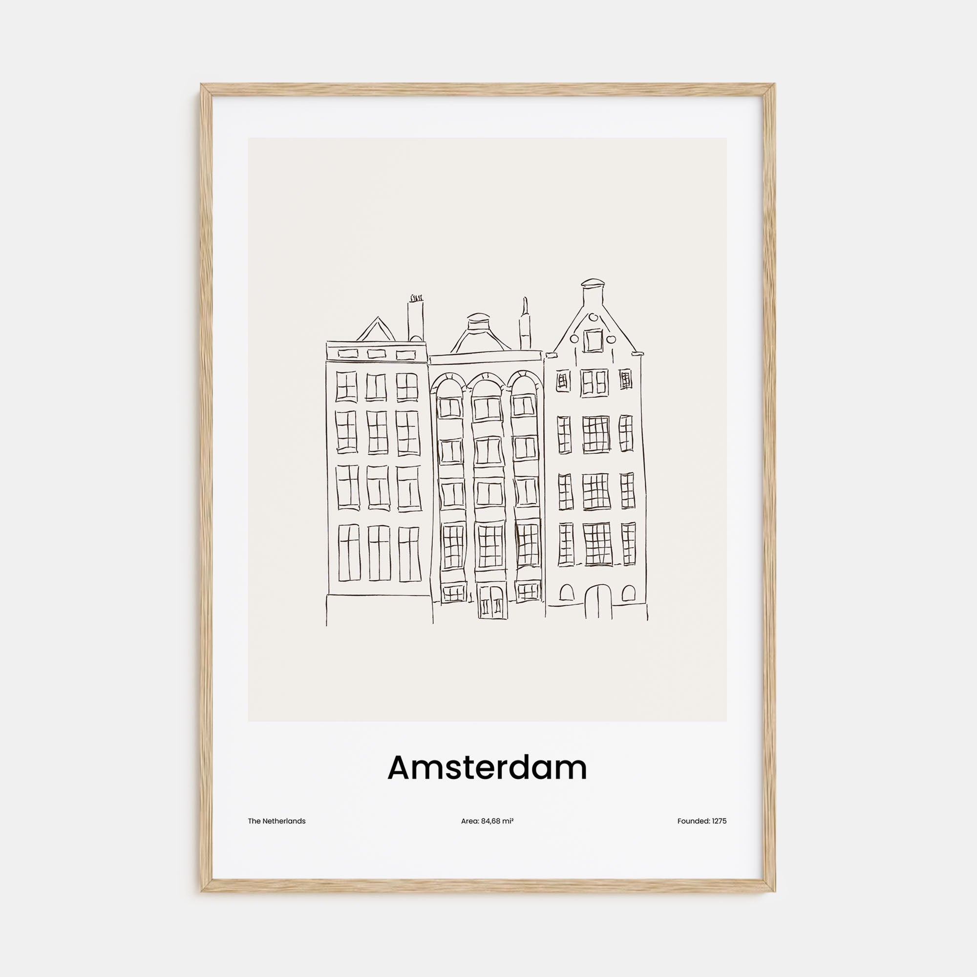 Amsterdam Drawn No 2 Poster