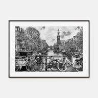 Amsterdam Landscape B&W No 1 Poster