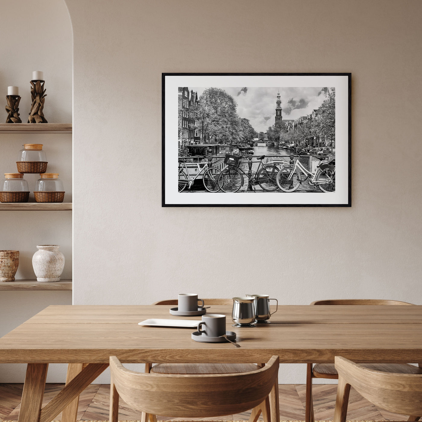 Amsterdam Landscape B&W No 1 Poster