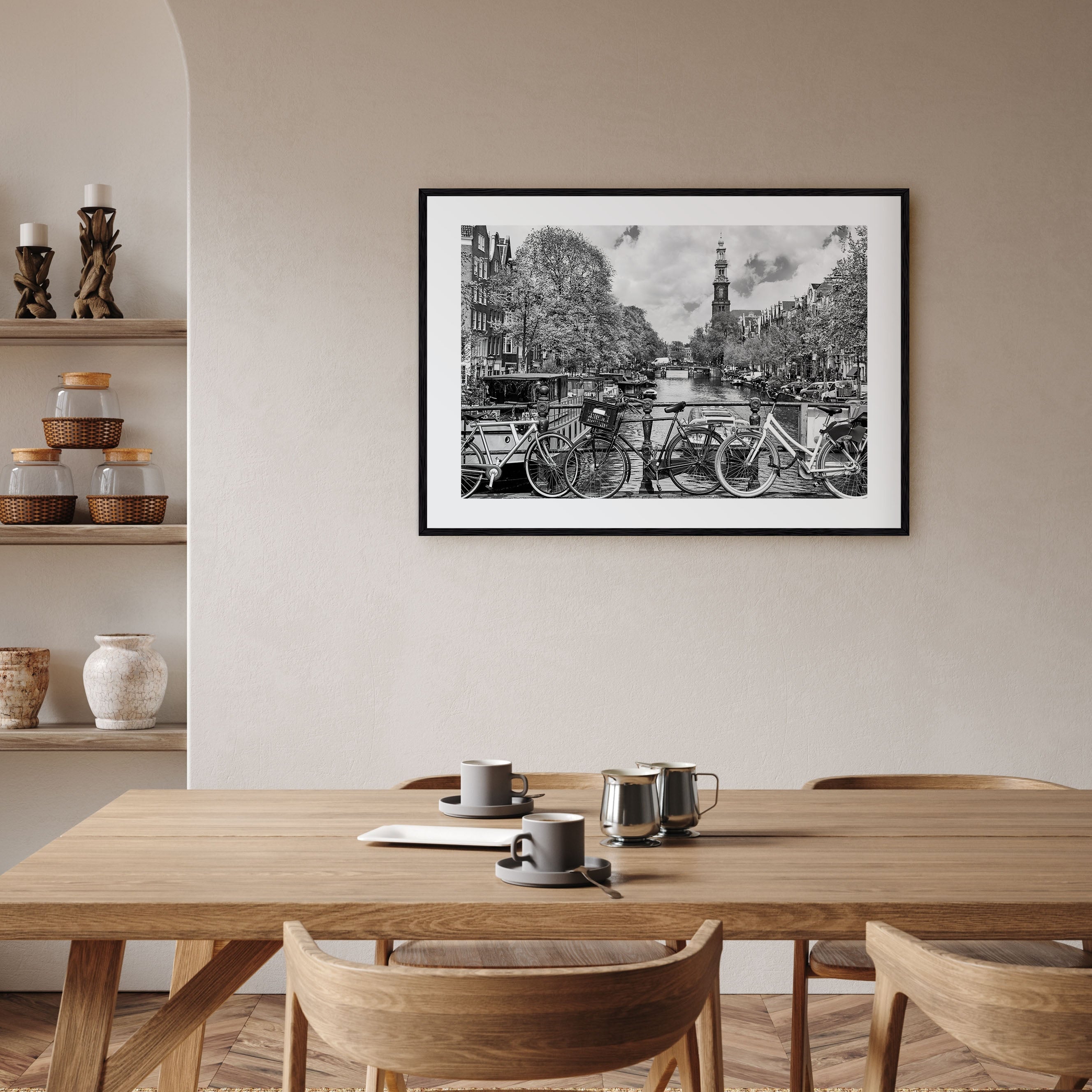 Amsterdam Landscape B&W No 1 Poster