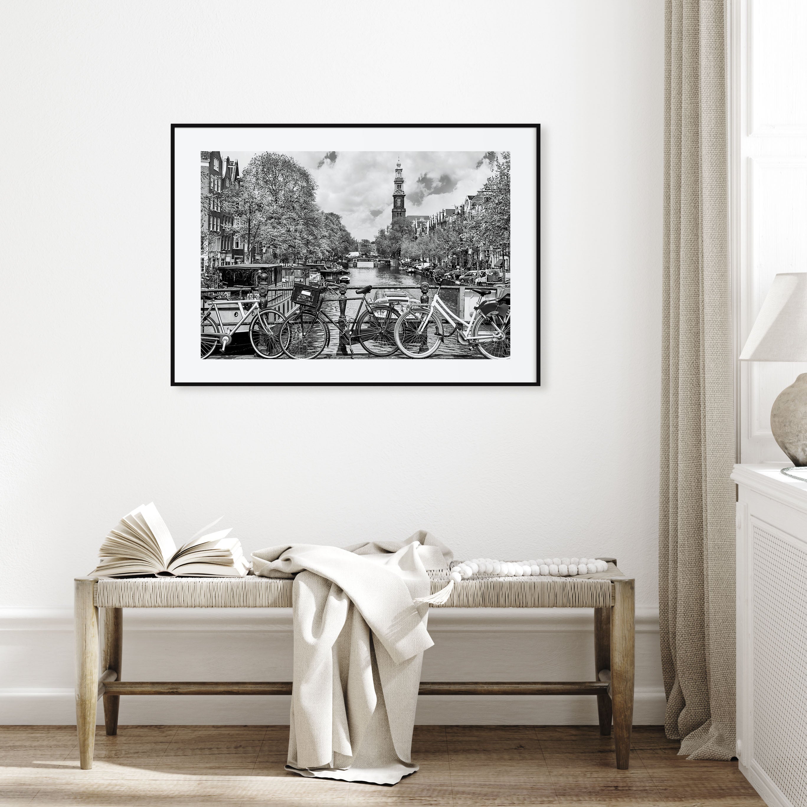 Amsterdam Landscape B&W No 1 Poster