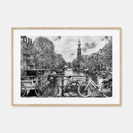 Amsterdam Landscape B&W No 1 Poster