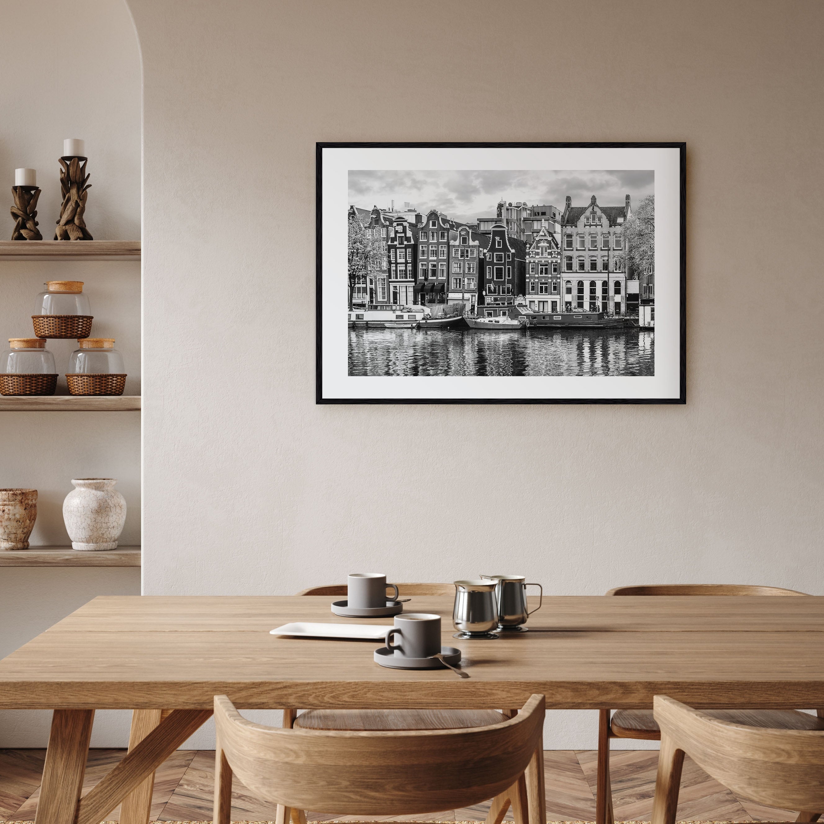 Amsterdam Landscape B&W No 2 Poster