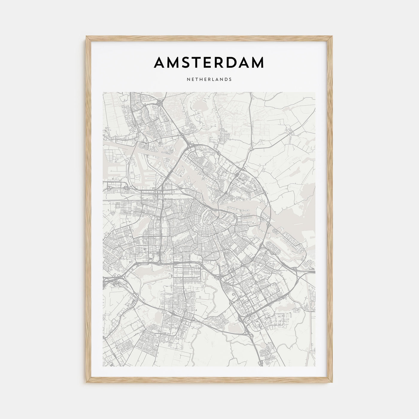 Amsterdam Map Portrait Poster