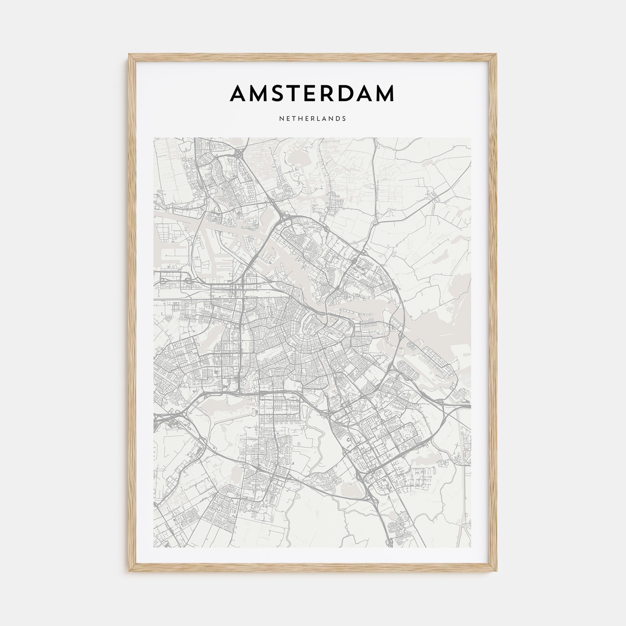 Amsterdam Map Portrait Poster