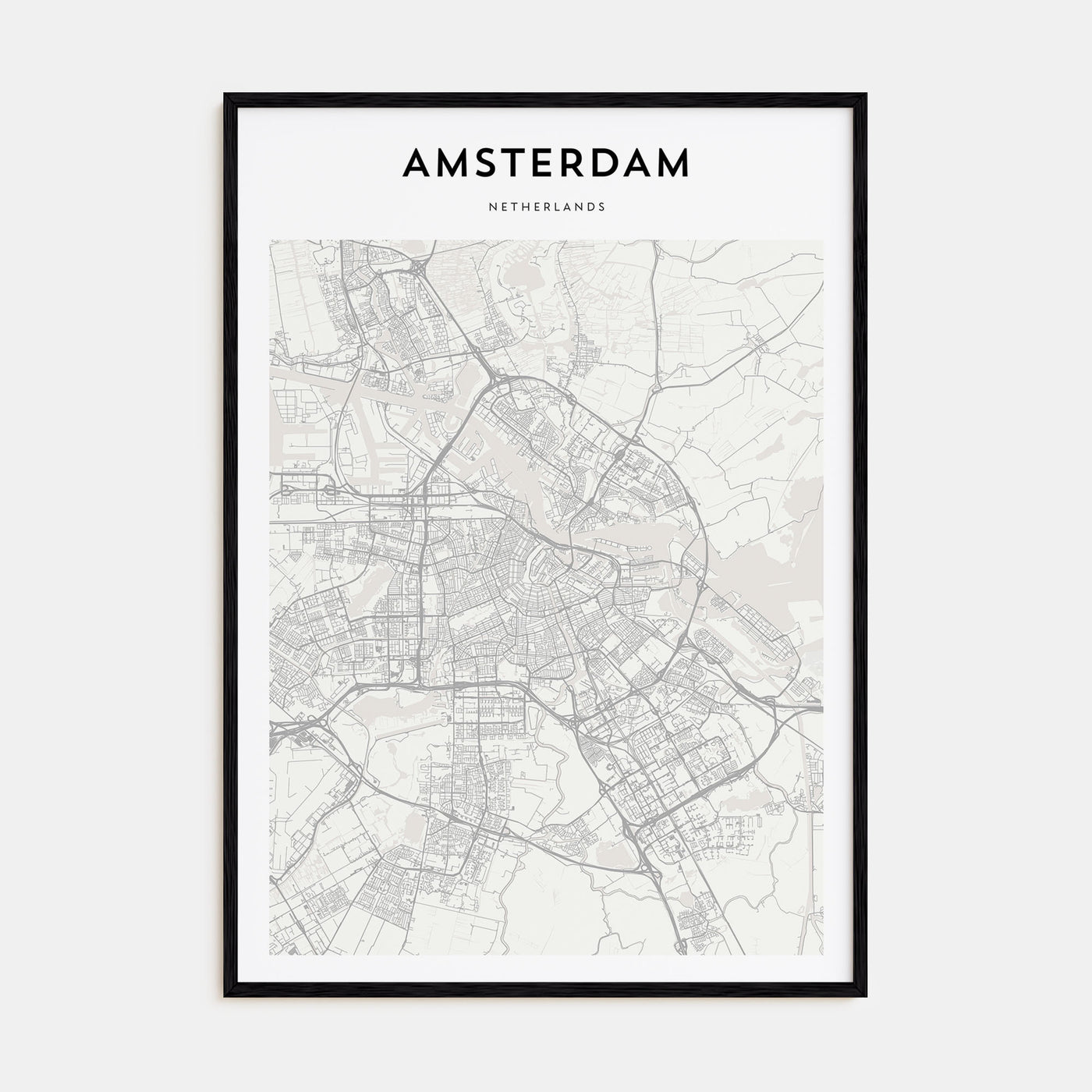 Amsterdam Map Portrait Poster