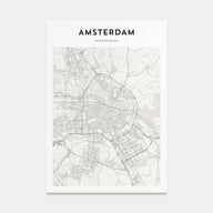 Amsterdam Map Portrait Poster
