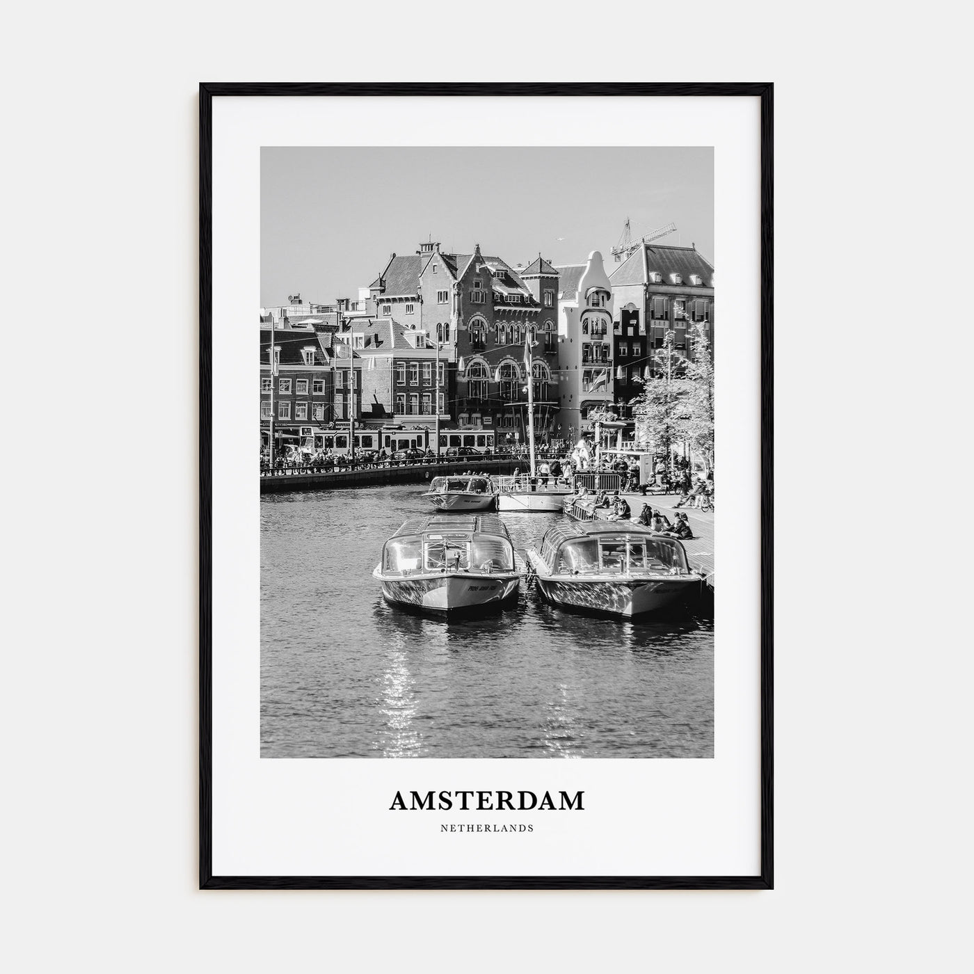 Amsterdam Portrait B&W No 1 Poster