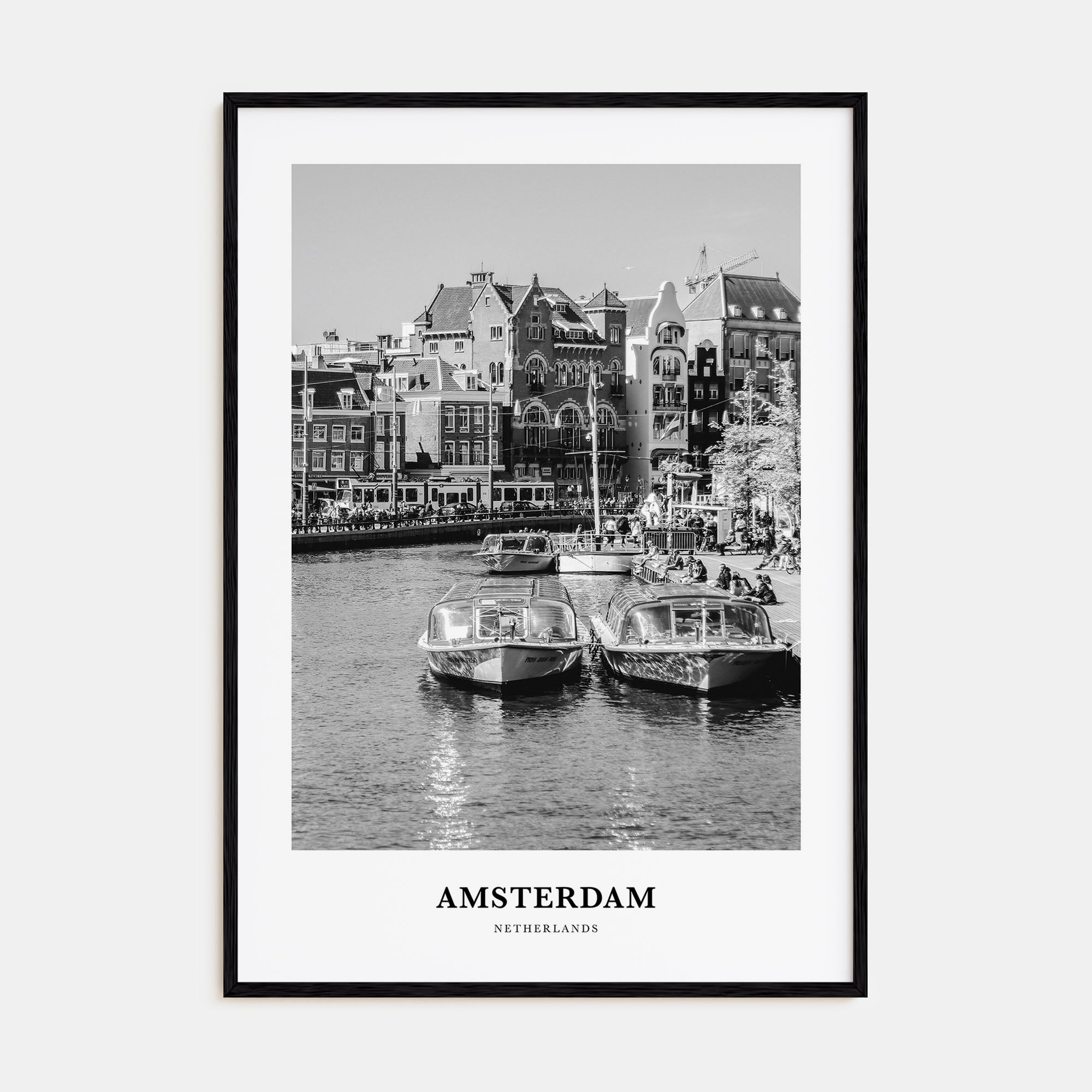 Amsterdam Portrait B&W No 1 Poster