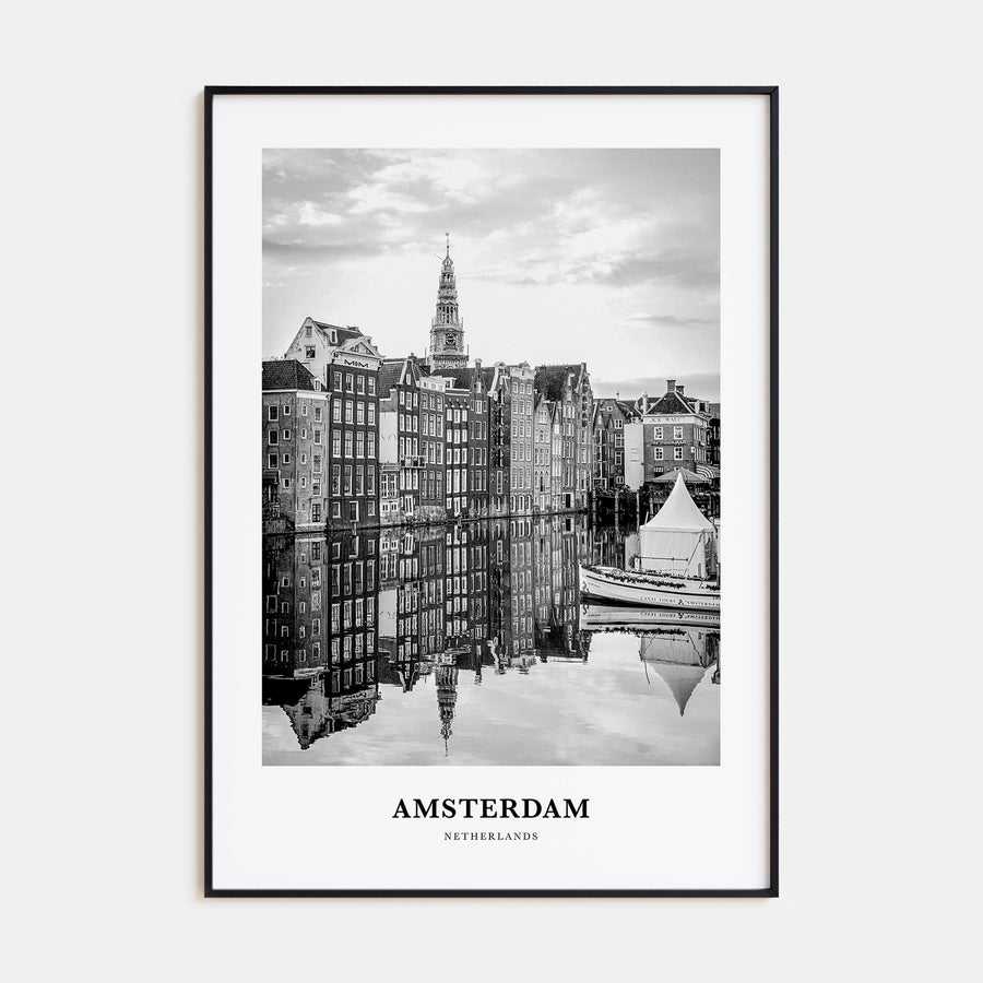 Amsterdam Portrait B&W No 3 Poster