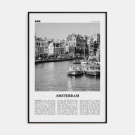 Amsterdam Travel B&W No 2 Poster