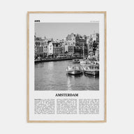 Amsterdam Travel B&W No 2 Poster
