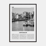 Amsterdam Travel B&W No 2 Poster