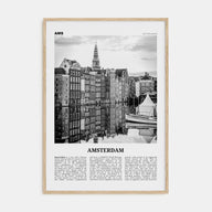 Amsterdam Travel B&W No 3 Poster