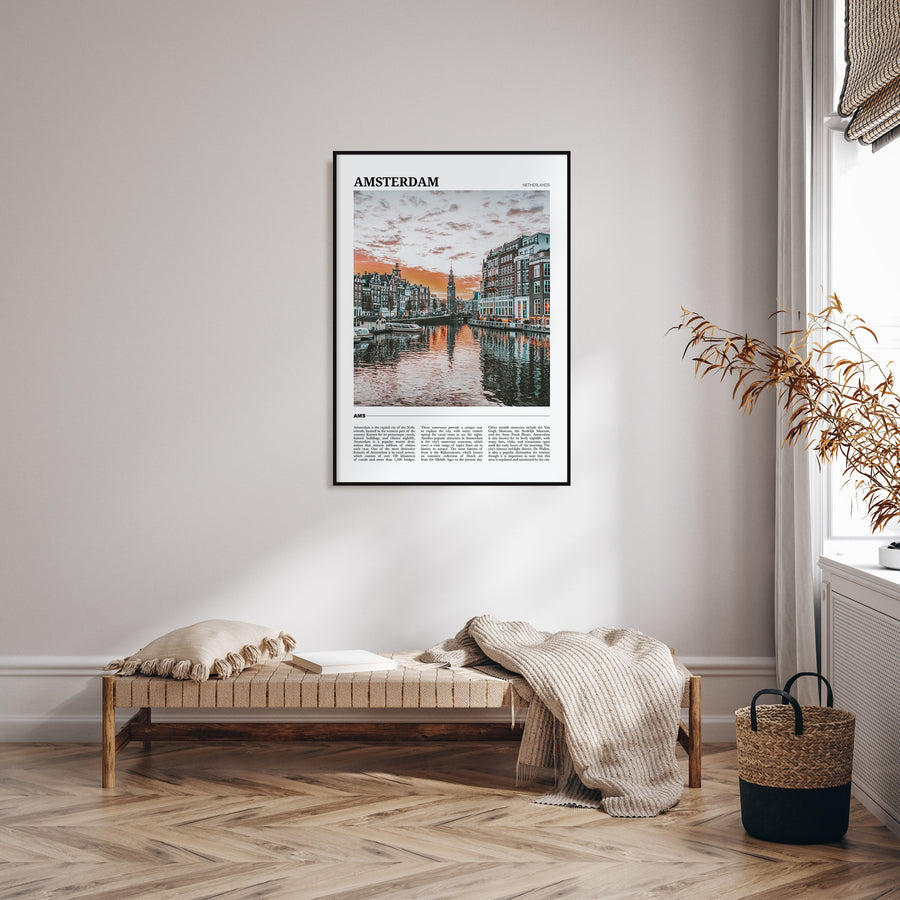 Amsterdam Travel Color Poster