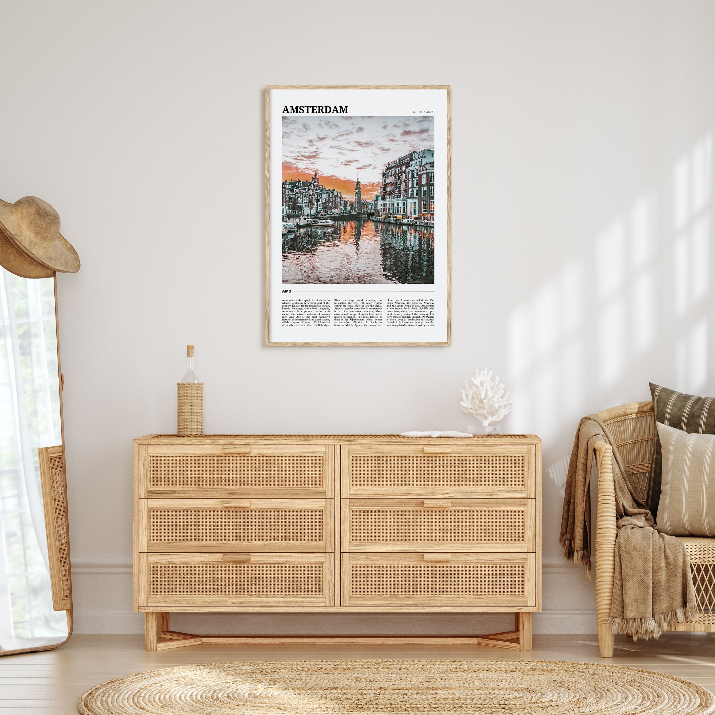 Amsterdam Travel Color Poster