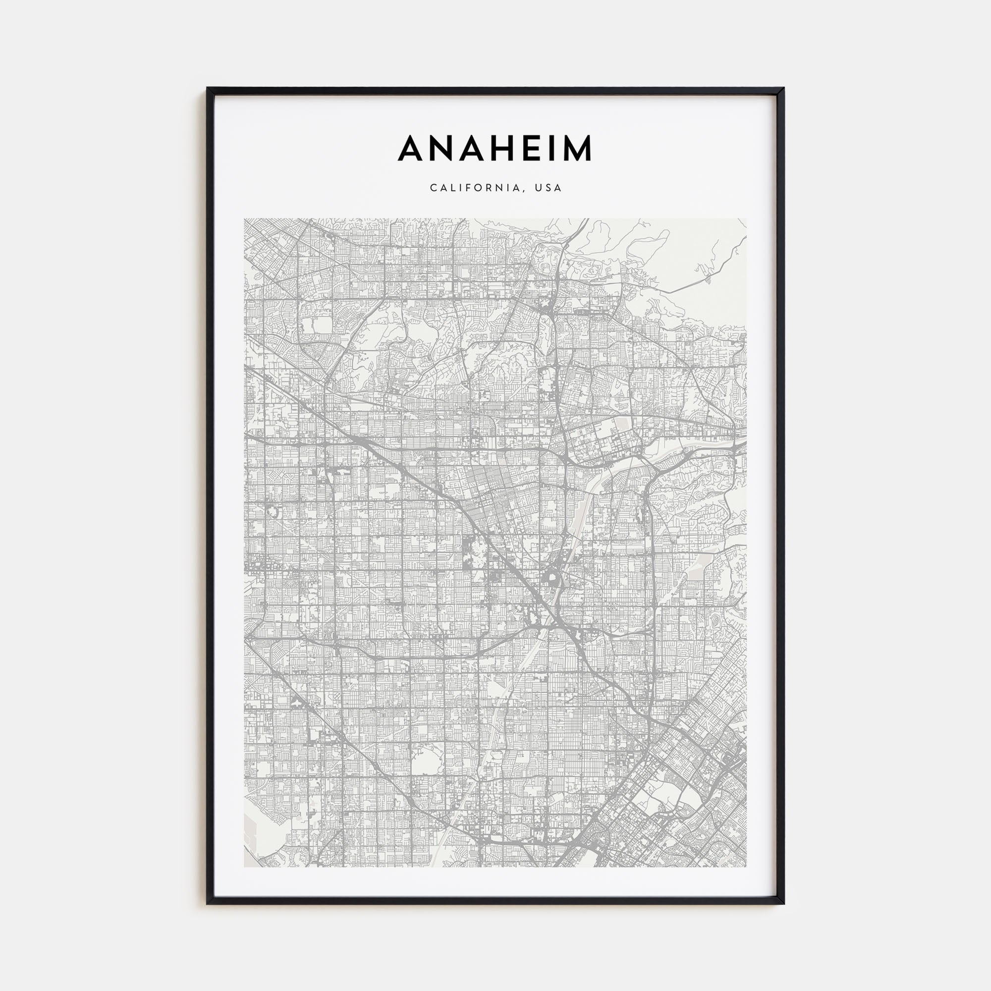 Anaheim Map Portrait Poster