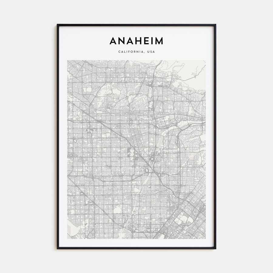 Anaheim Map Portrait Poster