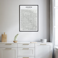 Anaheim Map Portrait Poster