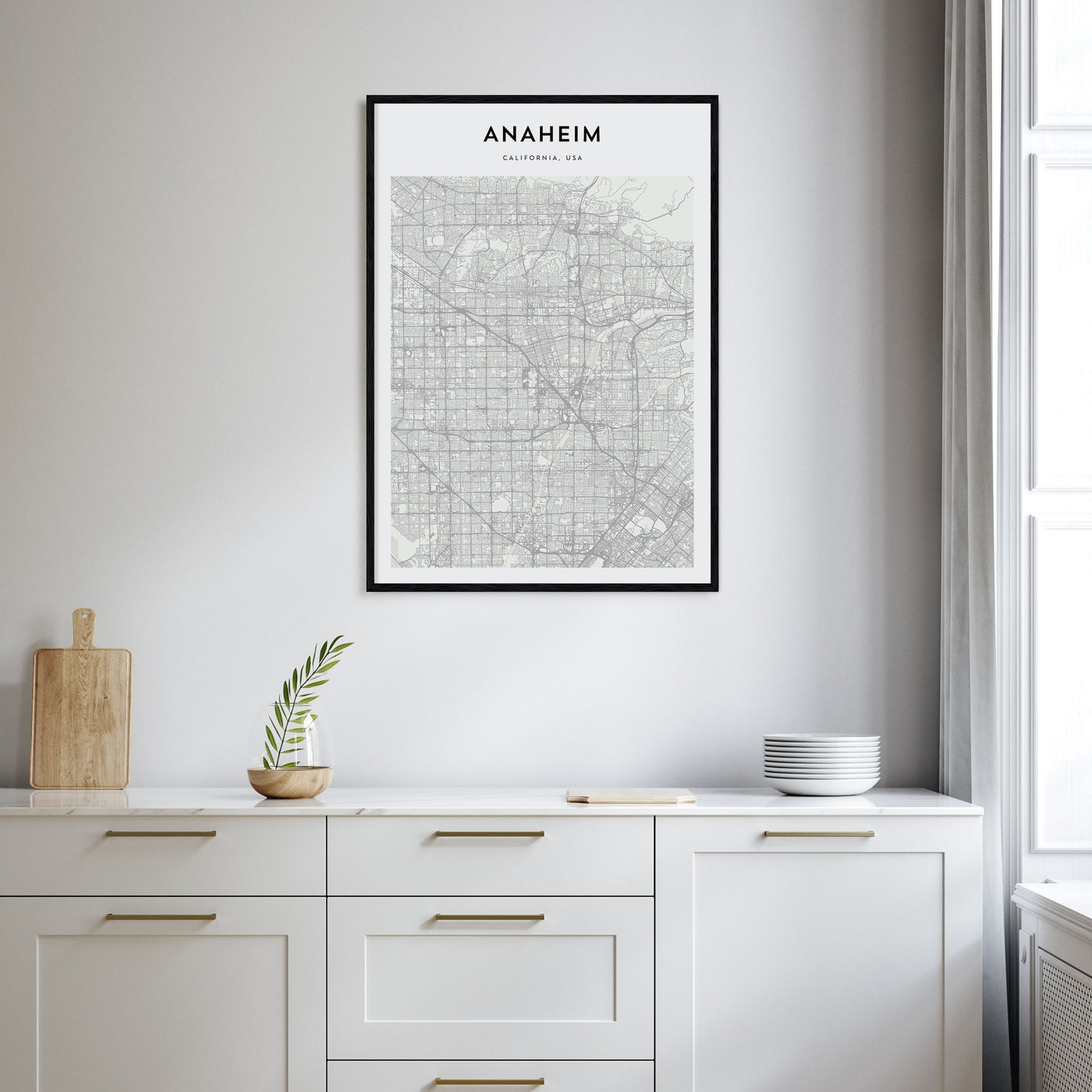 Anaheim Map Portrait Poster