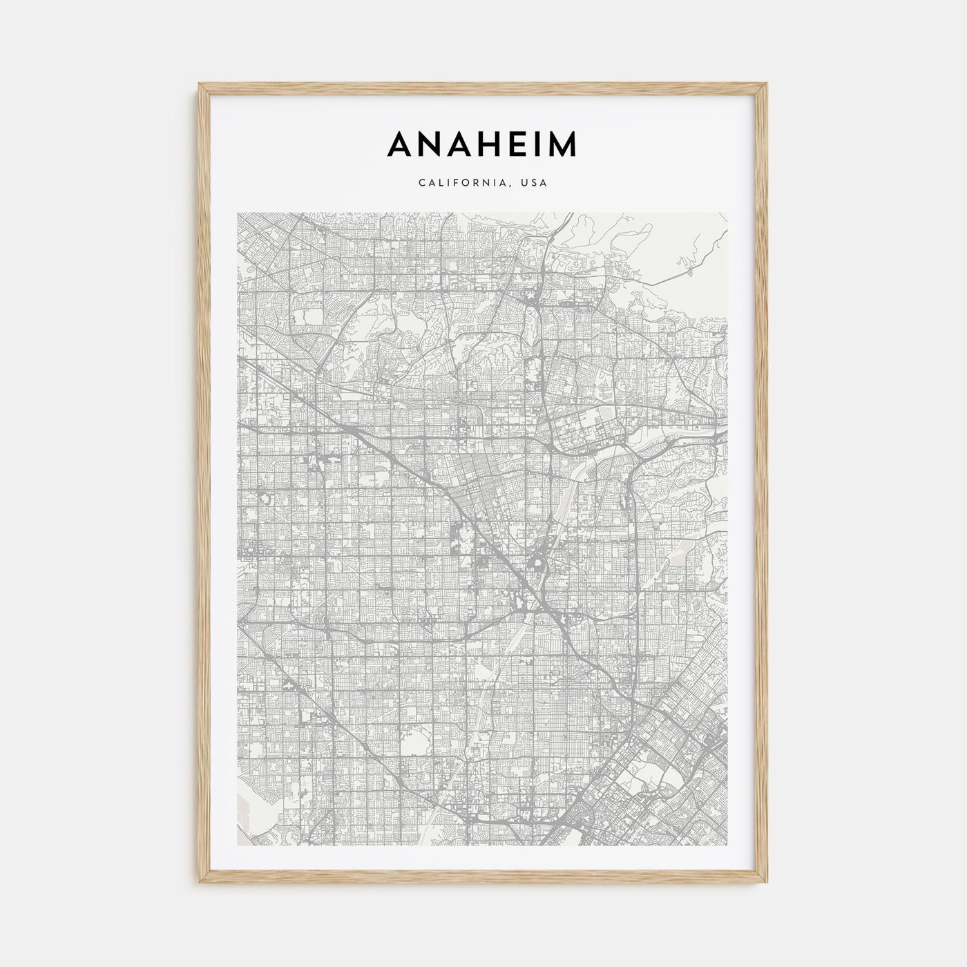 Anaheim Map Portrait Poster