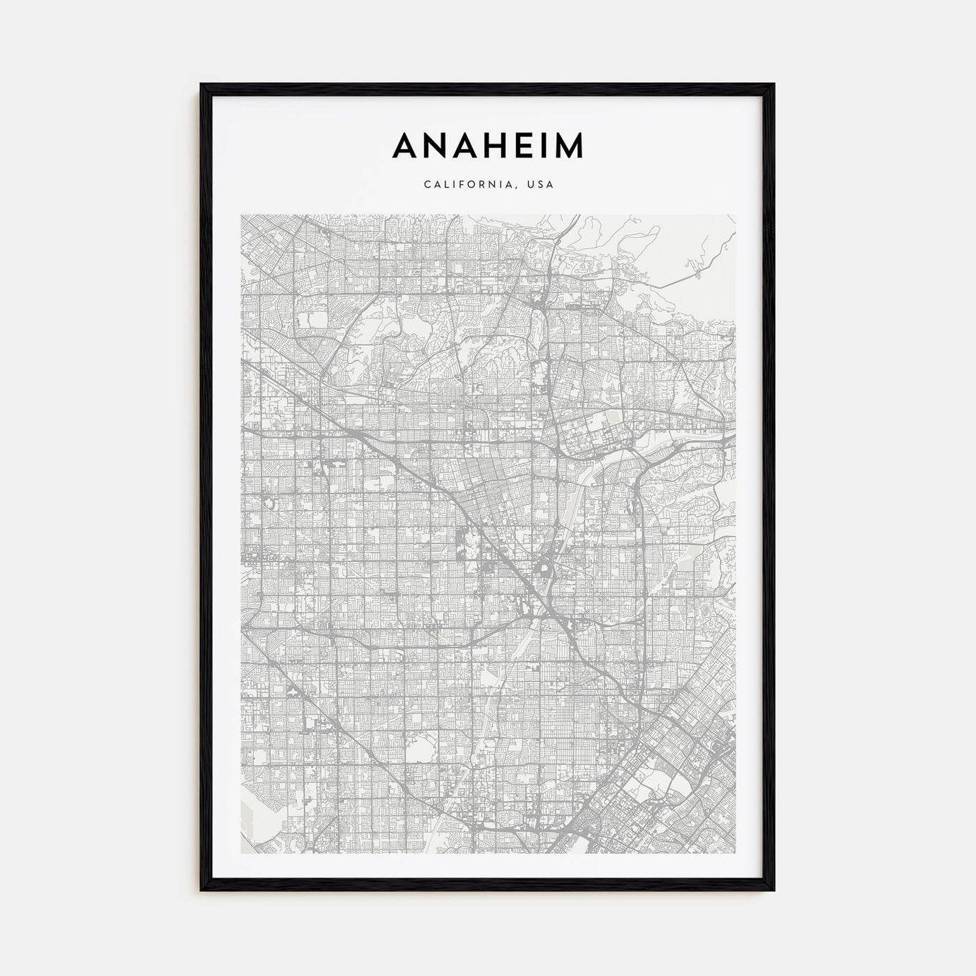 Anaheim Map Portrait Poster