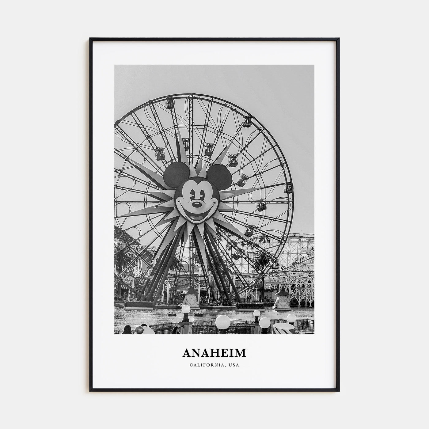 Anaheim Portrait B&W No 2 Poster