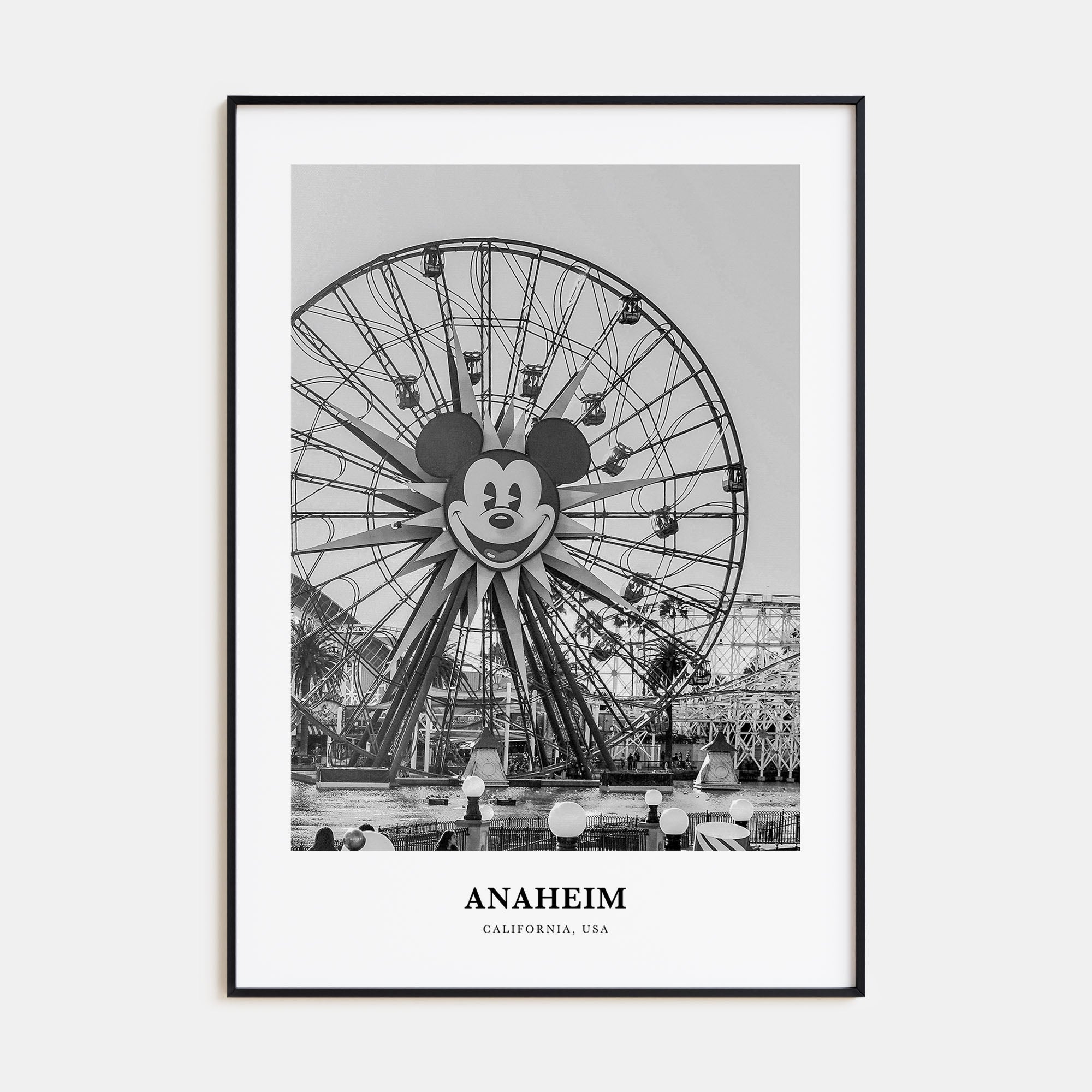 Anaheim Portrait B&W No 2 Poster