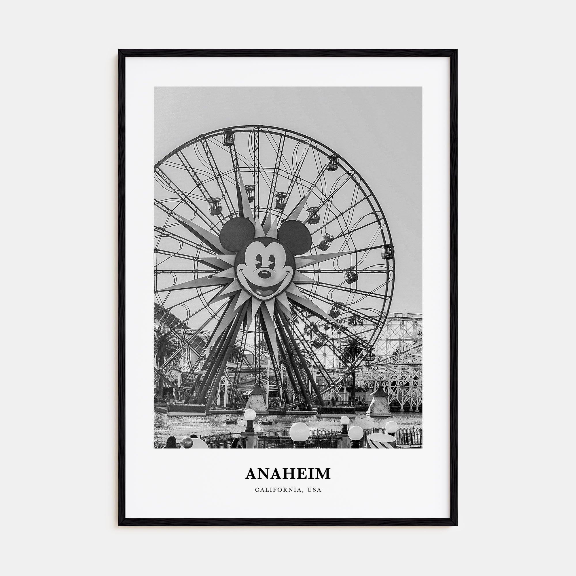 Anaheim Portrait B&W No 2 Poster