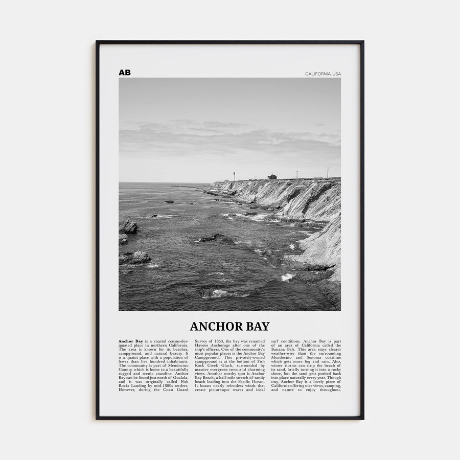 Anchor Bay Travel B&W Poster