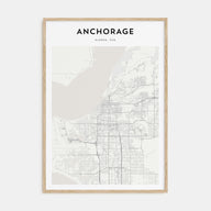 Anchorage Map Portrait Poster
