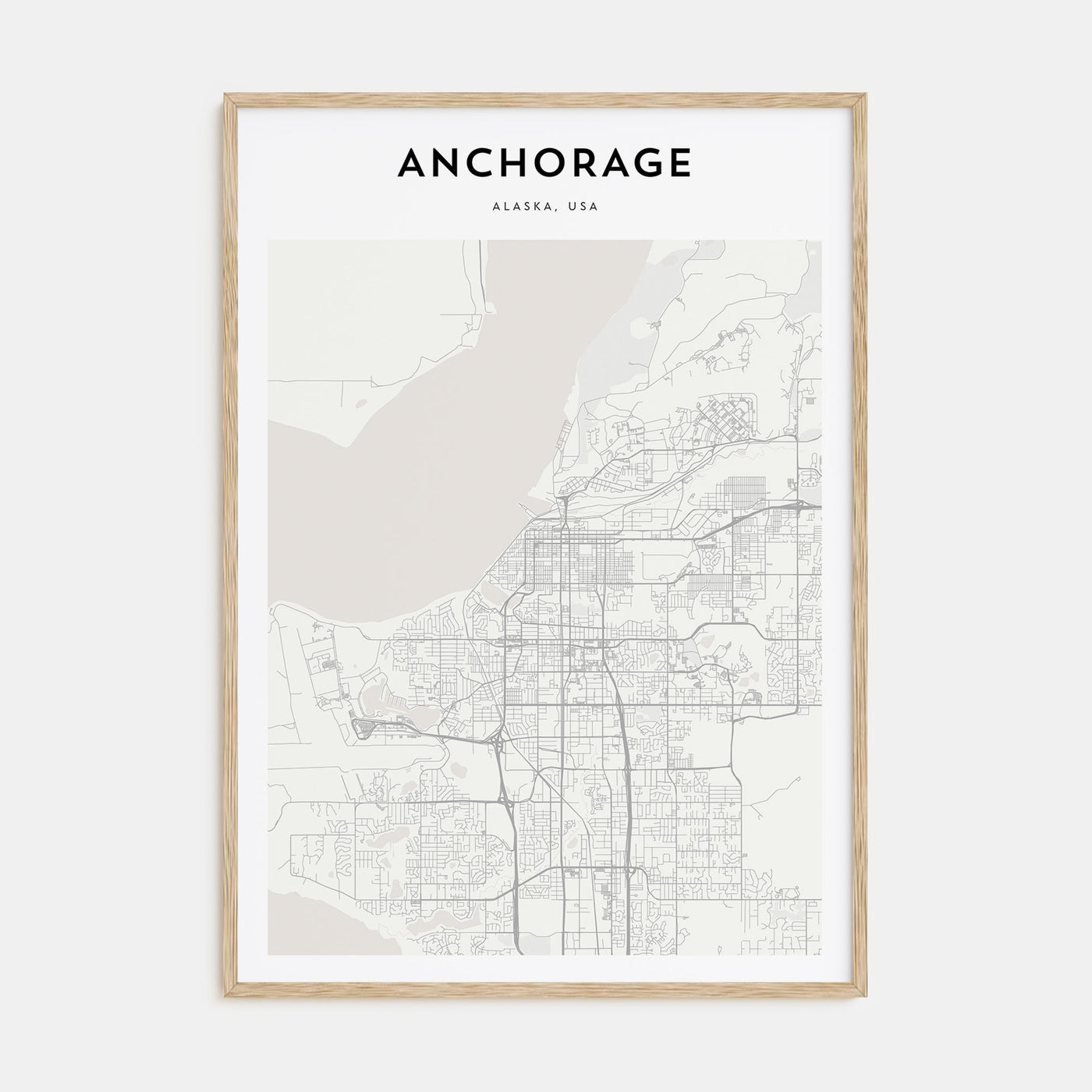 Anchorage Map Portrait Poster