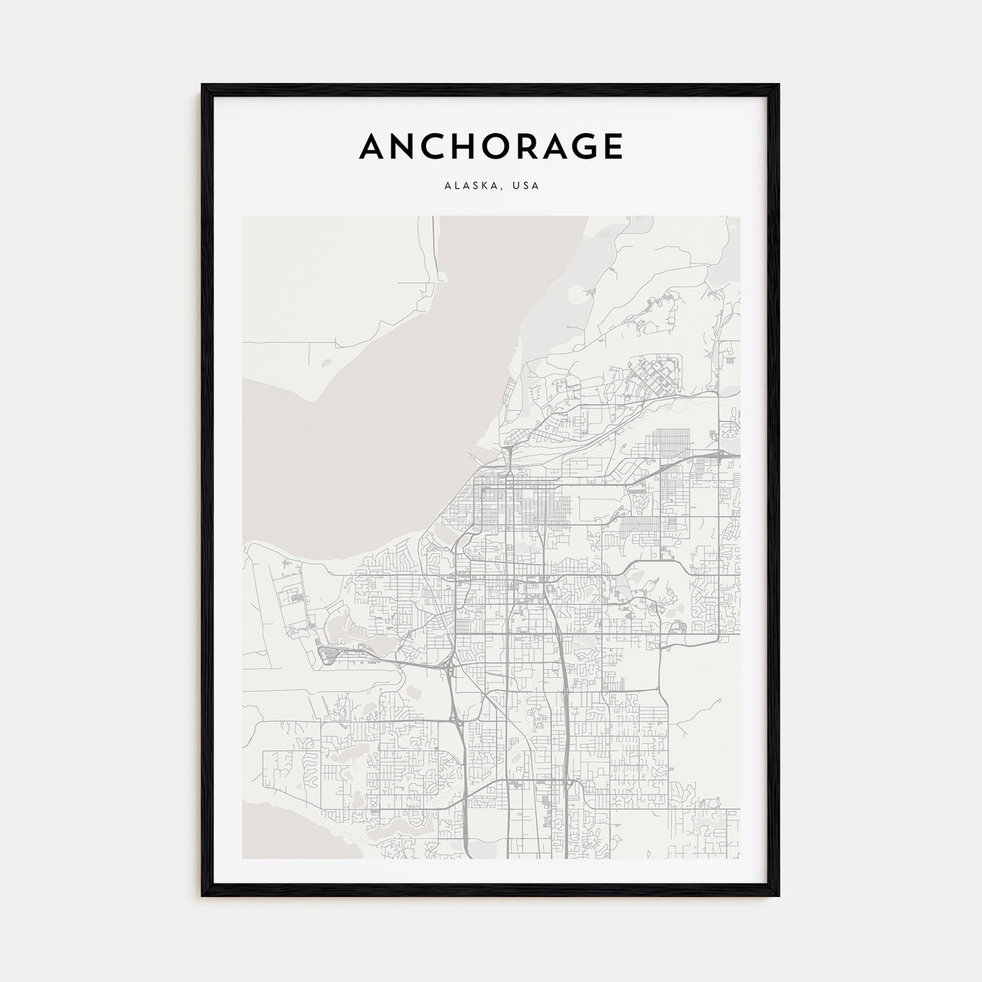 Anchorage Map Portrait Poster