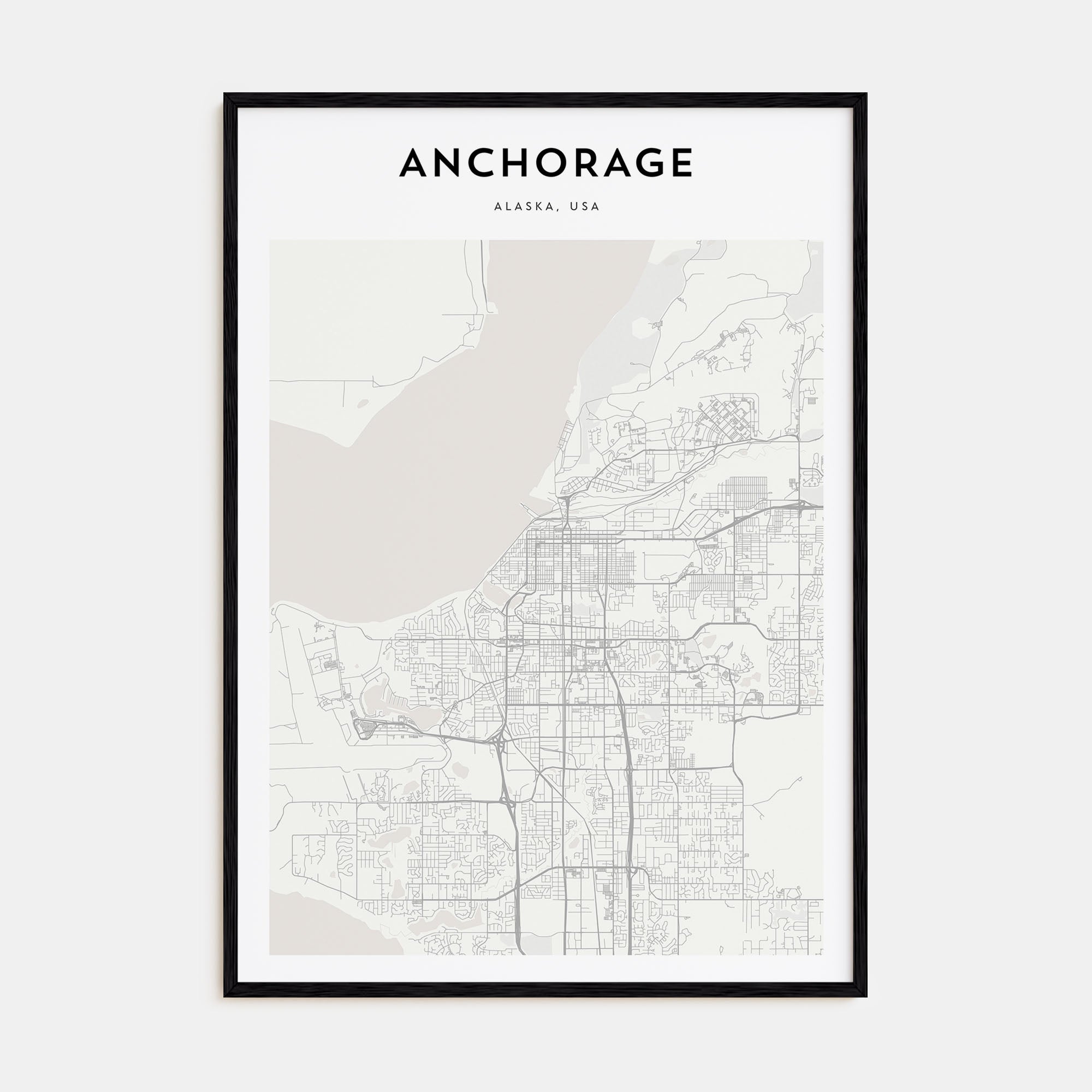 Anchorage Map Portrait Poster