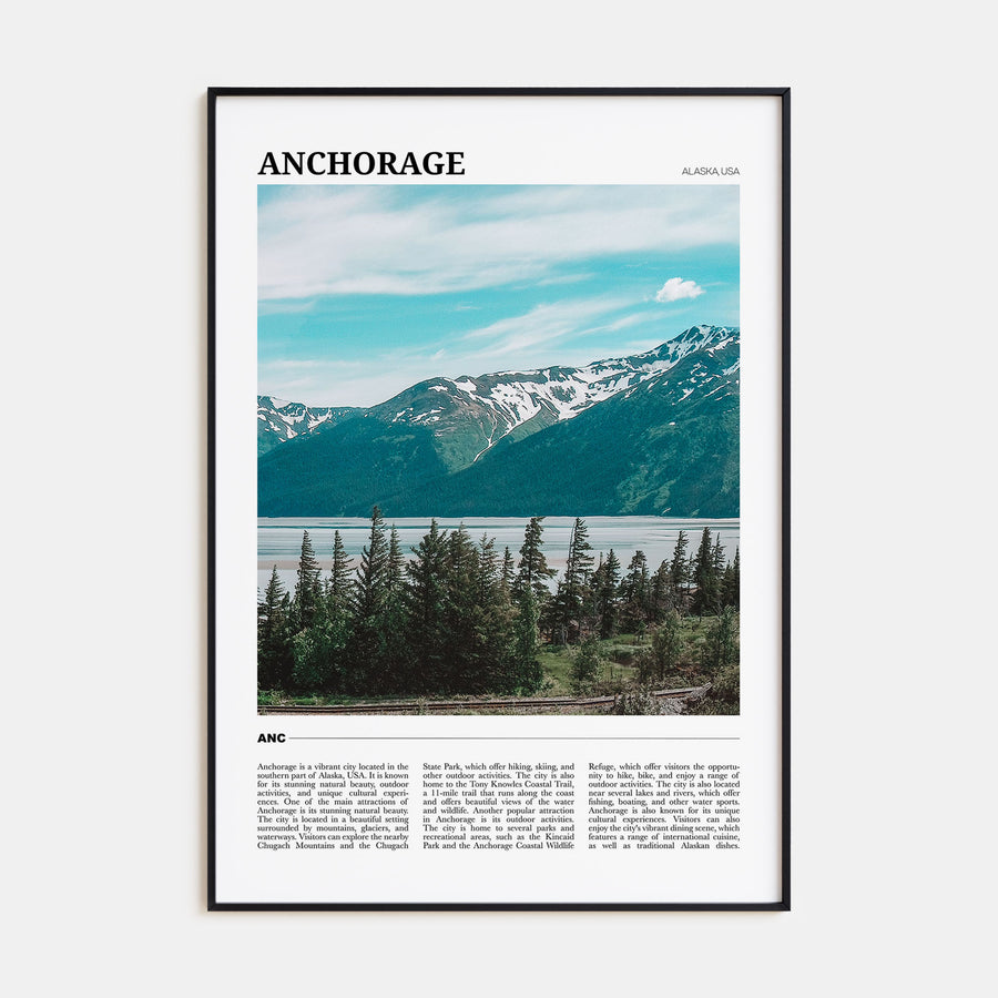 Anchorage Travel Color Poster