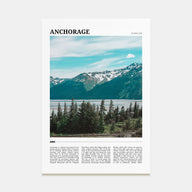 Anchorage Travel Color Poster