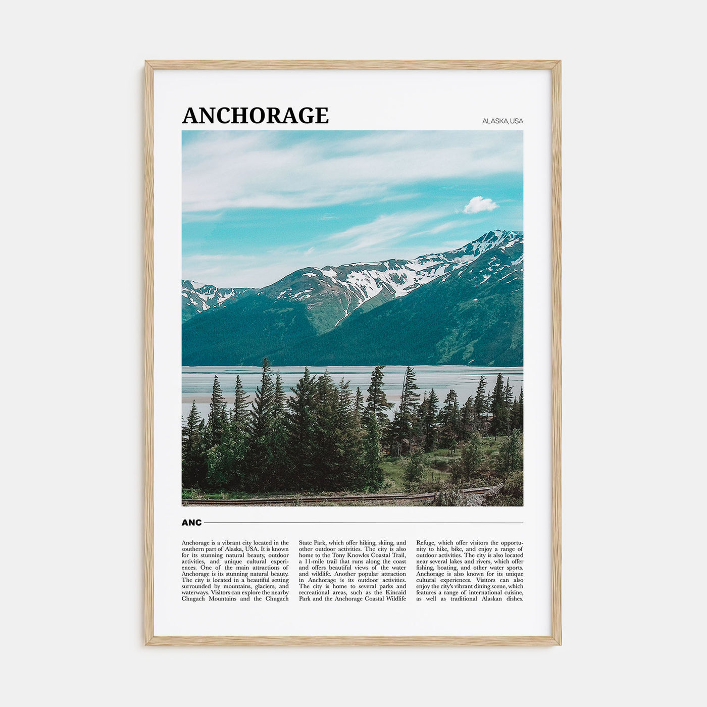 Anchorage Travel Color Poster