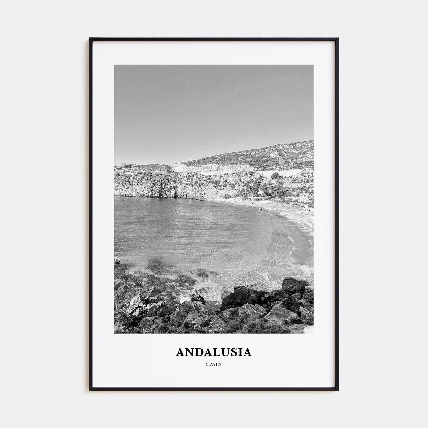 Andalusia Portrait B&W No 1 Poster